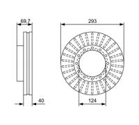 Disco freno Assale posteriore per FUSO (MITSUBISHI) MITSUBISHI CANTER Canter (FB
