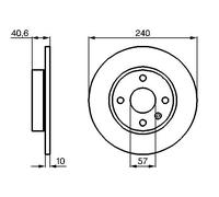Disco freno Assale posteriore per HOLDEN OPEL VAUXHALL COMBO COMBO TOUR CORSA CO