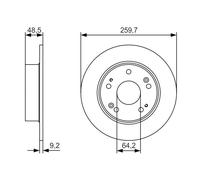 Disco freno Assale posteriore per HONDA ACCORD