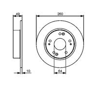 Disco freno Assale posteriore per HONDA ACCORD