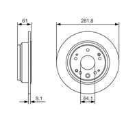 Disco freno Assale posteriore per HONDA ACCORD STEPWGN