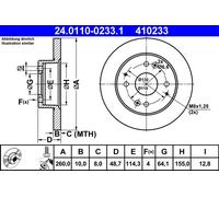 Disco freno Assale posteriore per HONDA ROVER 600 ACCORD CIVIC