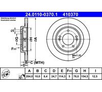Disco freno Assale posteriore per HYUNDAI i40