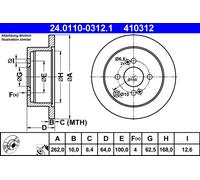 Disco freno Assale posteriore per HYUNDAI KIA ACCENT GETZ i20 RIO