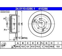 Disco freno Assale posteriore per HYUNDAI KIA HIGHWAY VAN ix35 SANTA FÉ SPORTAGE