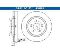 Disco freno Assale posteriore per HYUNDAI SANTA FE