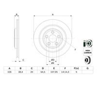 Disco freno Assale posteriore per JAGUAR S-TYPE XF XJ XK XK 8