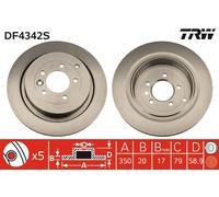 Disco freno Assale posteriore per LAND ROVER DISCOVERY RANGE ROVER SPORT