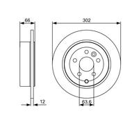 Disco freno BOSCH 0 986 479 518 posteriore, pieno, 1 Pezzo