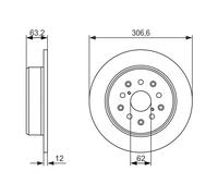 Disco freno Assale posteriore per LEXUS TOYOTA ALTEZZA ALTEZZA GITA ARISTO GS IS