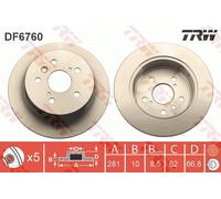 Disco freno Assale posteriore per LEXUS TOYOTA AURION AVALON CAMRY ES