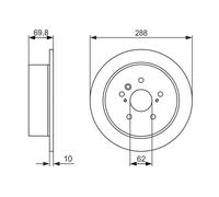 Disco freno Assale posteriore per LEXUS TOYOTA ES HARRIER HIGHLANDER / KLUGER RX