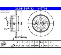 Disco freno Assale posteriore per LEXUS TOYOTA HS MARK X ZIO RAV 4