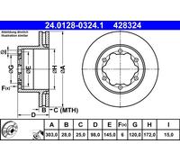 Disco freno Assale posteriore per MAN VW CRAFTER GRAND CALIFORNIA TGE