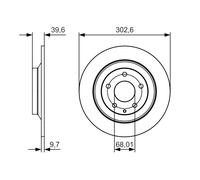 Disco freno Assale posteriore per MAZDA CX-30 CX-5 MX-30