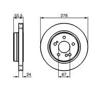 Disco freno Assale posteriore per MERCEDES-BENZ 124