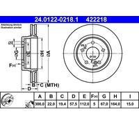 Disco freno Assale posteriore per MERCEDES-BENZ 124 SL