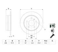 Disco freno Assale posteriore per MERCEDES-BENZ
