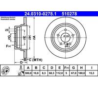 Disco freno Assale posteriore per MERCEDES-BENZ CLS