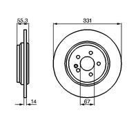Disco freno Assale posteriore per MERCEDES-BENZ CLASSE M
