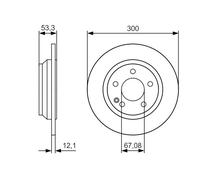 Disco freno Assale posteriore per MERCEDES-BENZ CLASSE V EQV MARCO POLO VITO