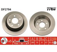 Disco freno Assale posteriore per MERCEDES-BENZ CLASSE V VITO