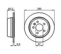 Disco freno Assale posteriore per MERCEDES-BENZ CLASSE V VITO