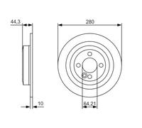 Disco freno Assale posteriore per MINI MINI MINI CLUBMAN