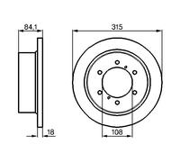Disco freno Assale posteriore per MITSUBISHI MITSUBISHI (BJC) DELICA / SPACE GEA