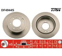 Disco freno Assale posteriore per MITSUBISHI PAJERO