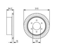 Disco freno Assale posteriore per MITSUBISHI PAJERO SPORT
