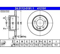 Disco freno Assale posteriore per NISSAN OPEL RENAULT VAUXHALL INTERSTAR MASTER