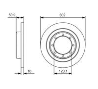 Disco freno Assale posteriore per NISSAN OPEL RENAULT VAUXHALL INTERSTAR MASTER