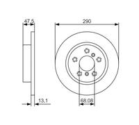 Disco freno Assale posteriore per NISSAN RENAULT CAPTUR KADJAR MEGANE QASHQAI