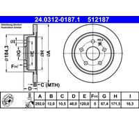 Disco freno Assale posteriore per OPEL SAAB 9-5 INSIGNIA