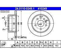 Disco freno Assale posteriore per OPEL SAAB VAUXHALL 900 CAVALIER VECTRA
