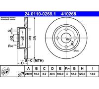 Disco freno Assale posteriore per OPEL VAUXHALL CORSA CORSAVAN TIGRA