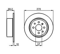 Disco freno Assale posteriore per OPEL VAUXHALL VECTRA