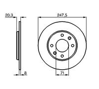 Disco freno Assale posteriore per PEUGEOT 205 309