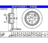 Disco freno Assale posteriore per PEUGEOT 406