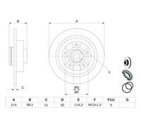 Disco freno Assale posteriore per RENAULT FLUENCE GRAND SCÉNIC