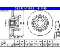 Disco freno Assale posteriore per RENAULT FLUENCE GRAND SCÉNIC SCÉNIC