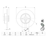 Disco freno Assale posteriore per RENAULT MEGANE SCÉNIC
