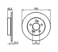 Disco freno Assale posteriore per RENAULT SAFRANE SCÉNIC
