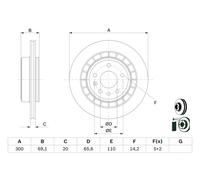 Disco freno Assale posteriore per SAAB 9-5