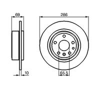Disco freno Assale posteriore per SAAB 9-5