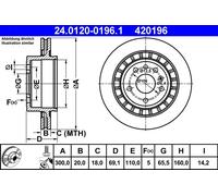 Disco freno Assale posteriore per SAAB 9-5