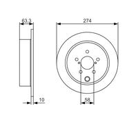 Disco freno Assale posteriore per SUBARU FORESTER IMPREZA XV