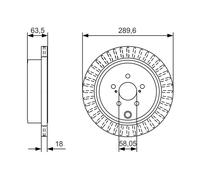 Disco freno Assale posteriore per SUBARU TOYOTA BRZ GT 86 LEGACY OUTBACK