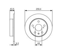 Disco freno Assale posteriore per SUZUKI S-CROSS SWIFT SX4 S-CROSS VITARA